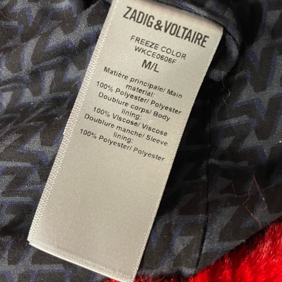NWT Zadig & Voltaire Freeze Color Faux Fur Coat. M/L. - Picture 10 of 11